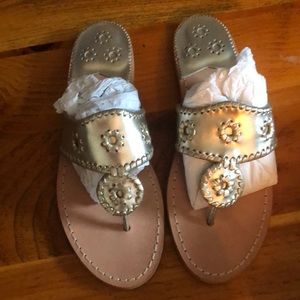 Jack Rogers Hamptons Flat Platinum